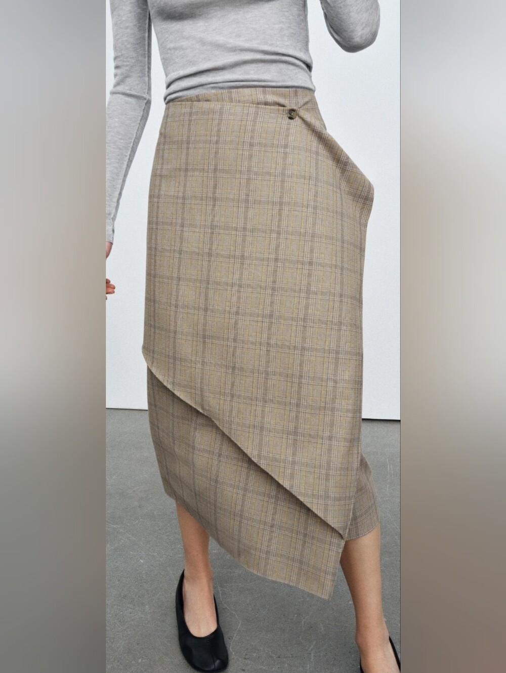 ZARA ZW COLLECTION PLAID RUFFLED SKIRT ✨️✨️✨️